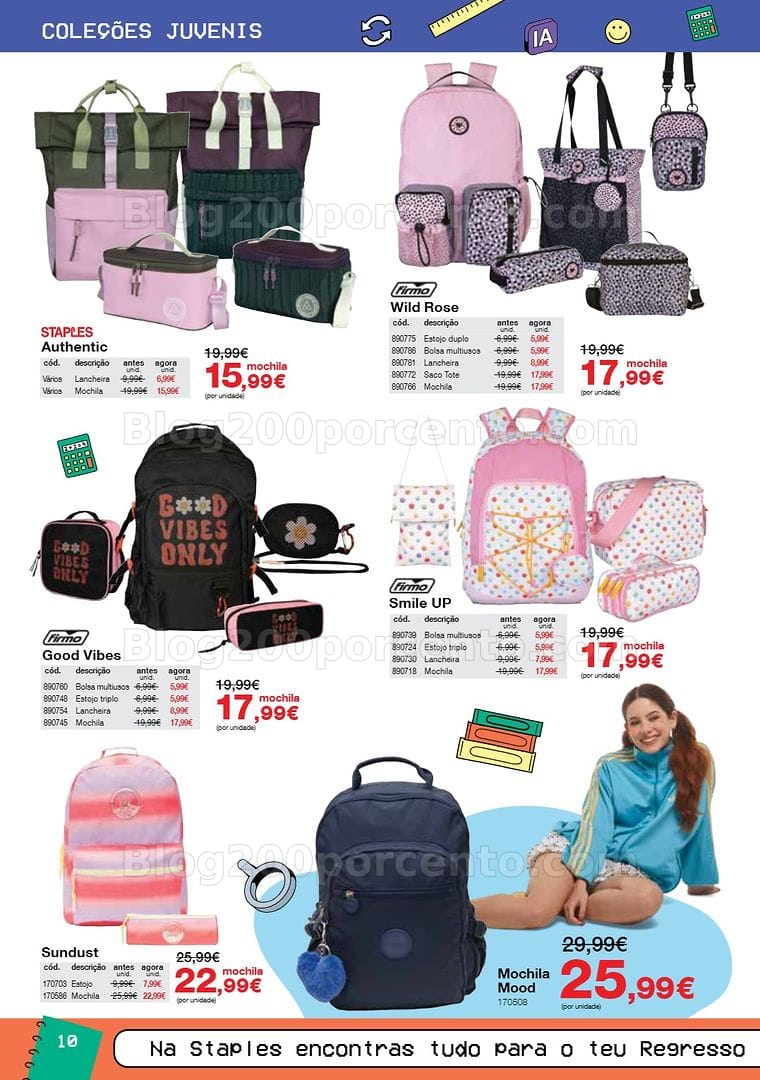 Antevisão Folheto STAPLES Regresso às Aulas Promoções de 17 agosto a 30 setembro